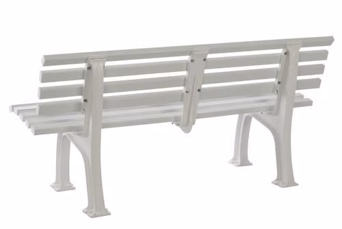 Bank Sylt Länge 1500 x Breite 540 x Höhe 740 mm 3-Sitzer Kunststoff weiß BLOME