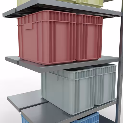 Anbauregal, Doppelregal, Fachbodenregal Stecksystem MULTIplus250, 2000 x 1000 x (2x400) mm (HxBxT), 2x5 Fachböden, Längenriegel, verzinkt mit der GTIN 4004514262042 Anbauregal, Doppelregal, Fachbodenregal Stecksystem MULTIplus250, 2000 x 1000 x (2x400) mm (HxBxT), 2x5 Fachböden, Längenriegel, verzinkt von Schulte Lagertechnik mit der Artikelnr. 17945