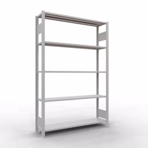 Grundregal, Fachbodenregal Stecksystem MULTIplus150, 2000 x 1300 x 300 mm (HxBxT), 5 Fachböden, Längenriegel, RAL 7035 lichtgrau von der Marke Schulte Lagertechnik Grundregal, Fachbodenregal Stecksystem MULTIplus150, 2000 x 1300 x 300 mm (HxBxT), 5 Fachböden, Längenriegel, RAL 7035 lichtgrau aus der Kategorie Grundregal mit der Artikelnummer 32630-130-LR