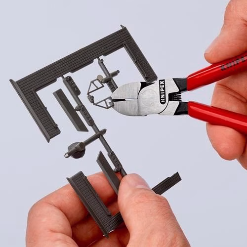 Detailbild 3997797 Seitenschneider für Kunststoffe Länge 140mm Kopf poliert gerade Kunststoff-Überzug KNIPEX