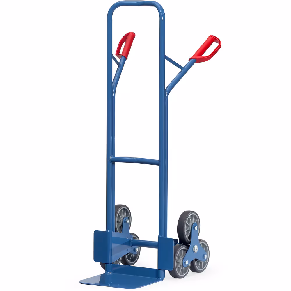 Treppenkarre TK1325 Schaufelbreite 320 mm, Schaufeltiefe 250 mm von der Marke Fetra Treppenkarre 3-Rad pulverbeschichtet, nur blau RAL 5007. Sicherheitsgriffe, mit 2 dreiarmigen Rad-Sternen Typ Schaufelbreite: 320 mm aus der Kategorie Karren mit der Artikelnr. TK1325
