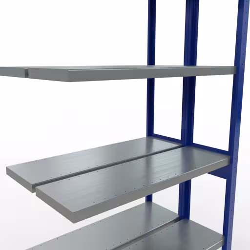 Anbauregal, Doppelregal, Fachbodenregal Stecksystem MULTIplus250, 2500 x 1000 x (2x300) mm (HxBxT), 2x6 Fachböden, Längenriegel, RAL 5010 enzianblau mit der Artikelnr. 33236-B Anbauregal, Doppelregal, Fachbodenregal Stecksystem MULTIplus250, 2500 x 1000 x (2x300) mm (HxBxT), 2x6 Fachböden, Längenriegel, RAL 5010 enzianblau von Schulte Lagertechnik aus der Kategorie Fachbodenregale