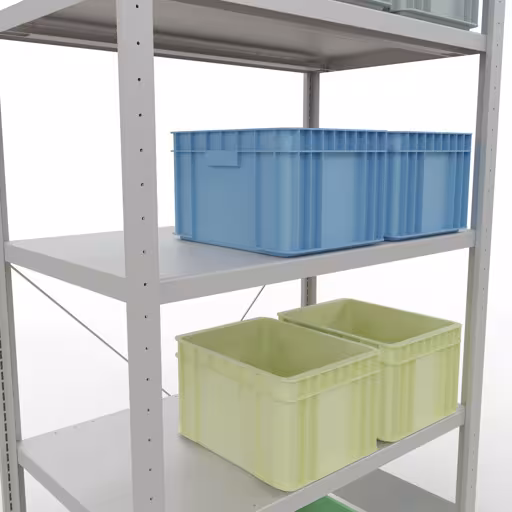 Zusatzbild des Artikels Grundregal, Fachbodenregal Stecksystem MULTIplus250, 2000 x 1000 x 600 mm (HxBxT), 5 Fachböden, Kreuzstrebe, RAL 7035 lichtgrau Zusatzbild des Artikels Grundregal, Fachbodenregal Stecksystem MULTIplus250, 2000 x 1000 x 600 mm (HxBxT), 5 Fachböden, Kreuzstrebe, RAL 7035 lichtgrau aus Grundregal