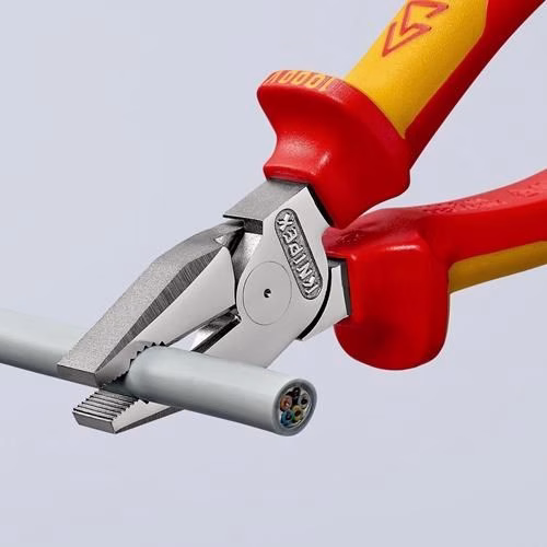 Kraftkombizange Länge 180mm verchromt Mehrkomponenten-Hüllen VDE KNIPEX