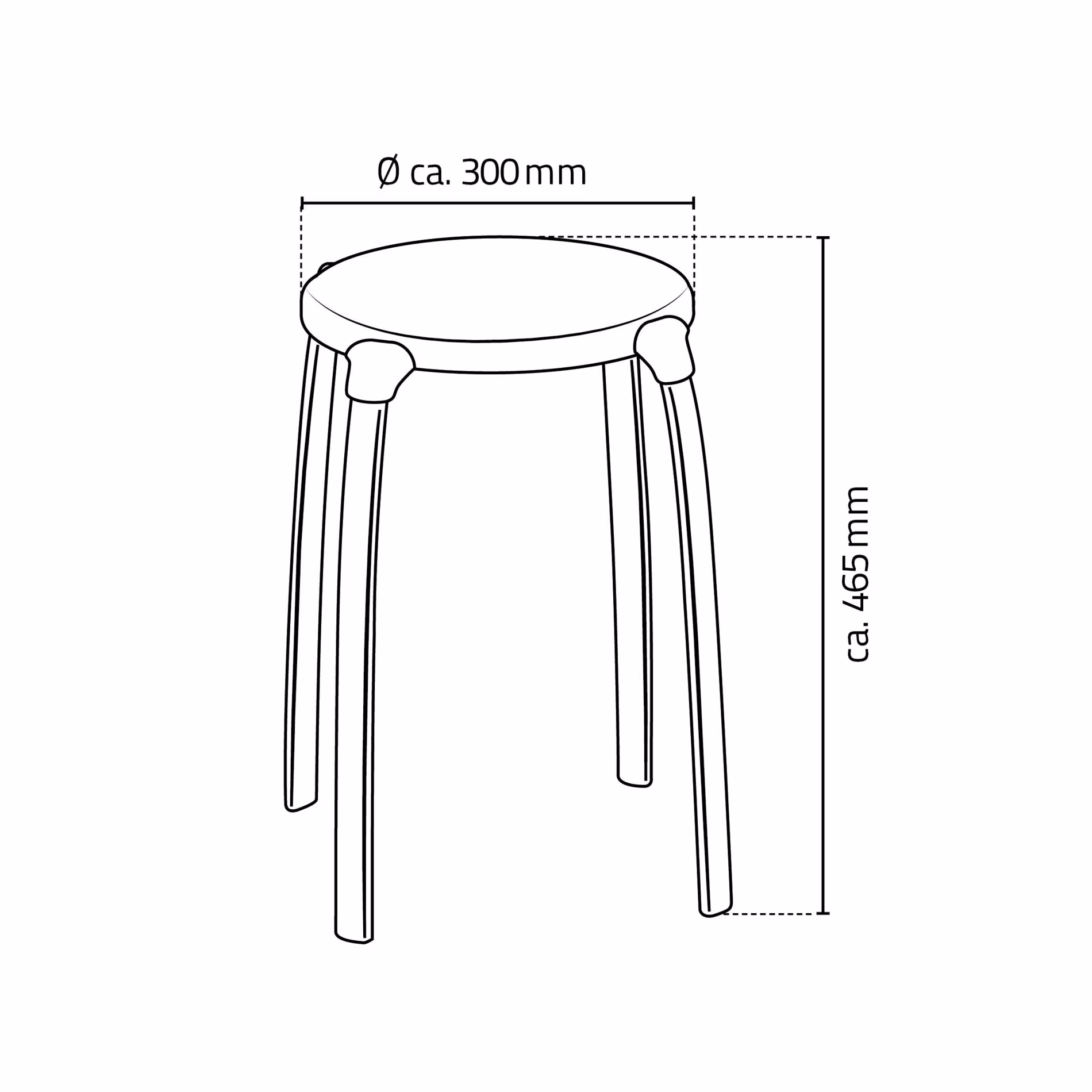 Zusatzbild des Artikels Bad-Hocker Max, weiß aus Hocker, Stühle, Schemel