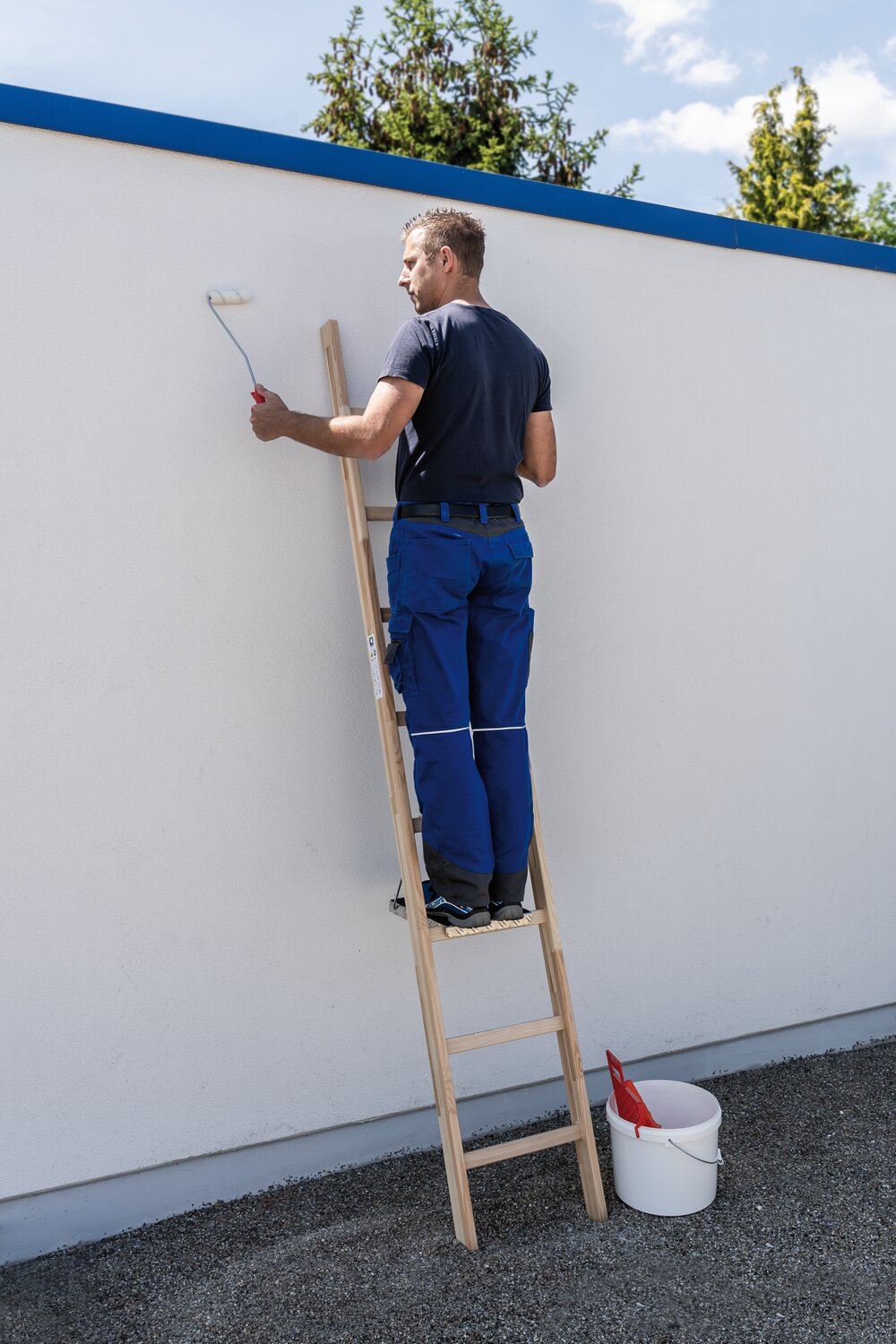 Milieubild 3811806 Munk Sprossen-Anlegeleiter Holz ohne Traverse 6 Sprossen