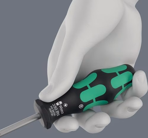 Detailbild 4128189 Bithandhalter 812/1 1/4 ″ mit Dauermagnet Klingenlänge 120 mm 2-Komponentengriff WERA