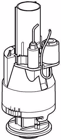 2-Mengen-Ablaufventil 6 l/3 l pneumatisch für Wandeinbau-Spülkästen GROHE