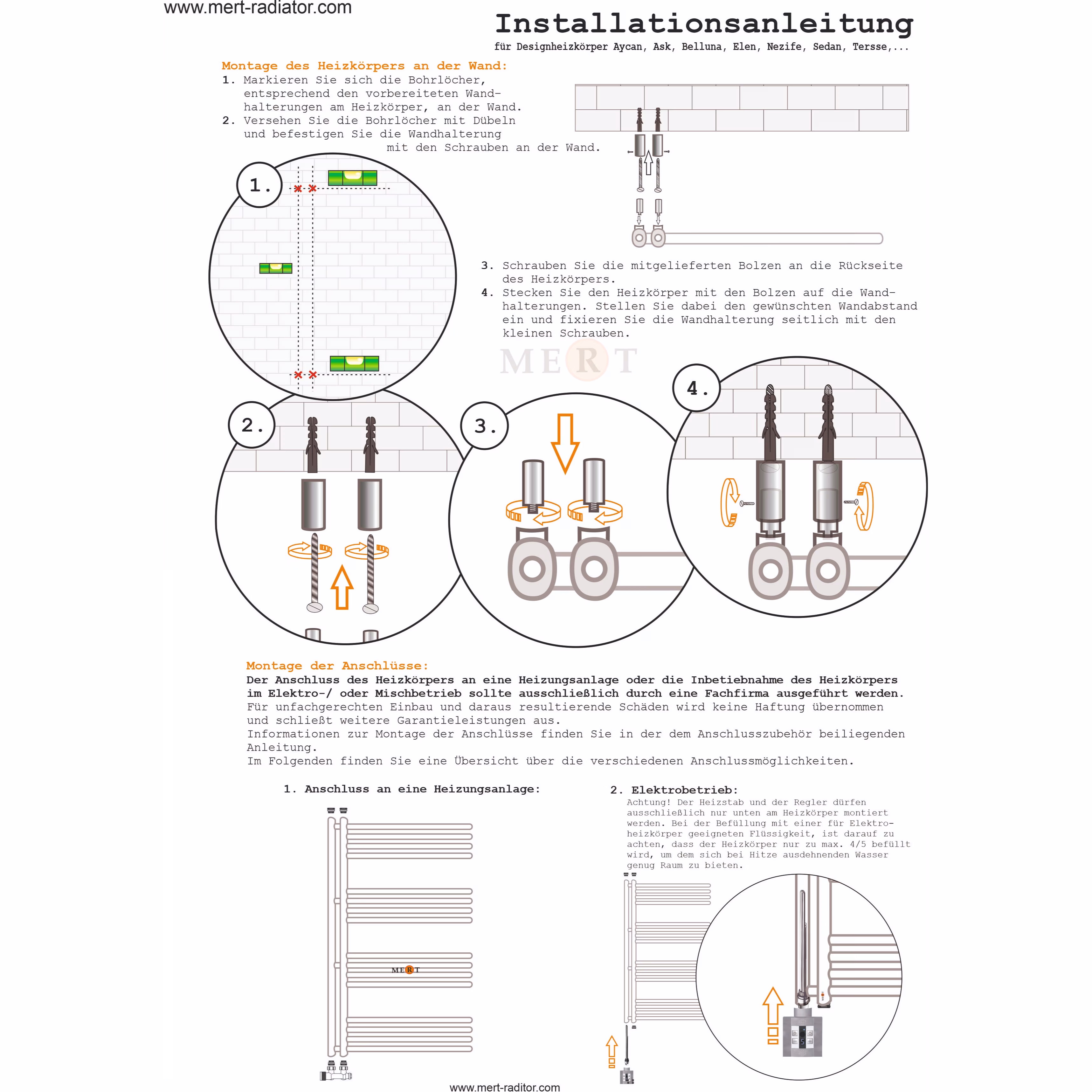 Mert Design Badheizkörper Modell Elen, Chrom, 500x800 mm