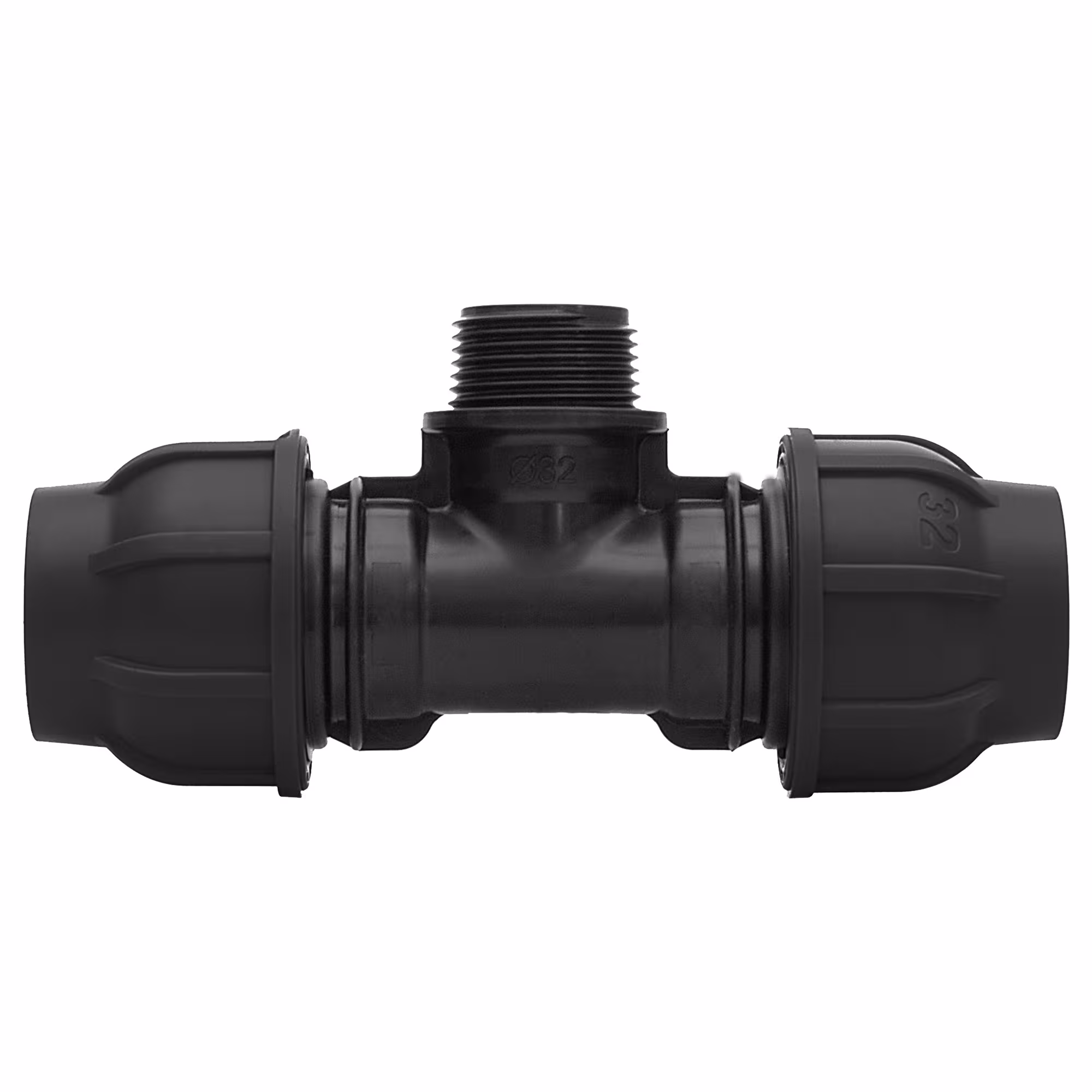 PE T-Stücke mit Übergang von PE-Rohr auf AG von Gebo PE T-Stücke mit Übergang von PE-Rohr auf AG aus der Kategorie PE Rohr Kunststoff Fittings