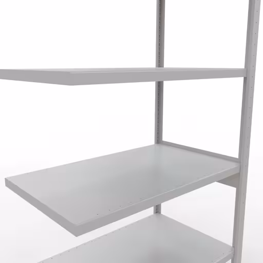 Produktbild Nr 12 des Artikels Anbauregal, Fachbodenregal Stecksystem MULTIplus330, 2500 x 1000 x 600 mm (HxBxT), 6 Fachböden, Längenriegel, RAL 7035 lichtgrau Abbildung Nr 12 des Artikels Anbauregal, Fachbodenregal Stecksystem MULTIplus330, 2500 x 1000 x 600 mm (HxBxT), 6 Fachböden, Längenriegel, RAL 7035 lichtgrau aus der Produktgruppe Stecksystem von der Marke Schulte Lagertechnik