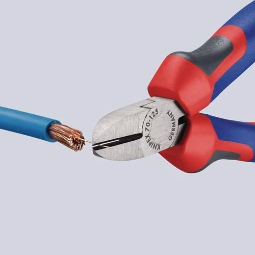 Seitenschneider Länge 125mm Kopf poliert Comfort-Griff max. 1,5mm KNIPEX