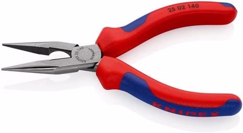 Flachrundzange Länge 140mm flach/rund gerade poliert Mehrkomponenten-Hüllen KNIPEX