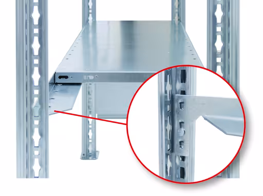 Abbildung Nr 7 des Artikels Längenriegel 750 mm, RAL7035, für MULTIplus85- und MULTIplus150-Fachböden aus der Produktgruppe Büroregale von der Marke Schulte Lagertechnik