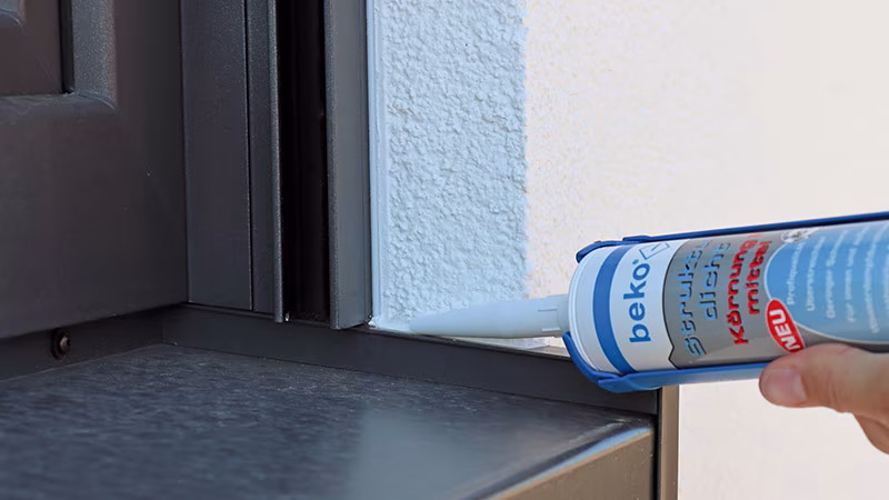 Strukturdicht 310 ml weiß-strukturiert, Körnung 3 GROB Fenster, Fensterbank