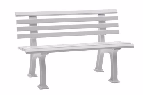 Bank Ibiza Länge 1200 x Breite 540 x Höhe 740 mm 2-Sitzer Kunststoff weiß BLOME