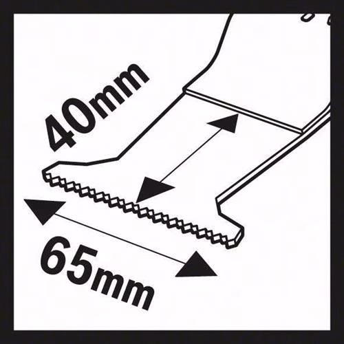 Tauchsägeblatt AII 65 APC Breite 65 mm Eintauchtiefe 40 mm Starlock 5er Packung 2608662358 BOSCH