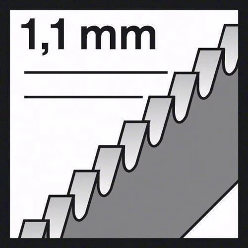 Lama per seghetto alternativo T 1018 AFP lunghezza totale 250 mm passo dei denti 1,1 mm BIM 3 pezzi / scheda BOSCH