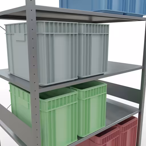 Stecksystem Grundregal 3000x1300x800 mm, Typ 150 kg, verzinkt mit der GTIN 4004514217660 Stecksystem Grundregal 3000x1300x800 mm, Typ 150 kg, verzinkt von Schulte Lagertechnik mit der Artikelnr. 12782-130