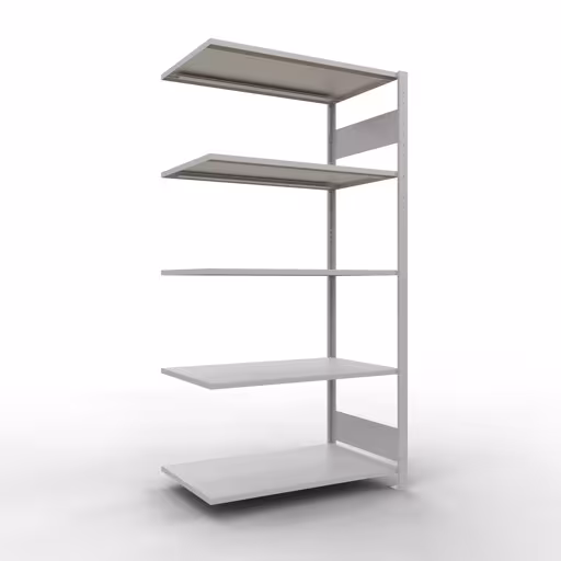 Anbauregal, Fachbodenregal Stecksystem MULTIplus150, 2000 x 1000 x 600 mm (HxBxT), 5 Fachböden, Längenriegel, RAL 7035 lichtgrau von der Marke Schulte Lagertechnik Anbauregal, Fachbodenregal Stecksystem MULTIplus150, 2000 x 1000 x 600 mm (HxBxT), 5 Fachböden, Längenriegel, RAL 7035 lichtgrau aus der Kategorie Anbauregal mit der Artikelnummer 32665-LR