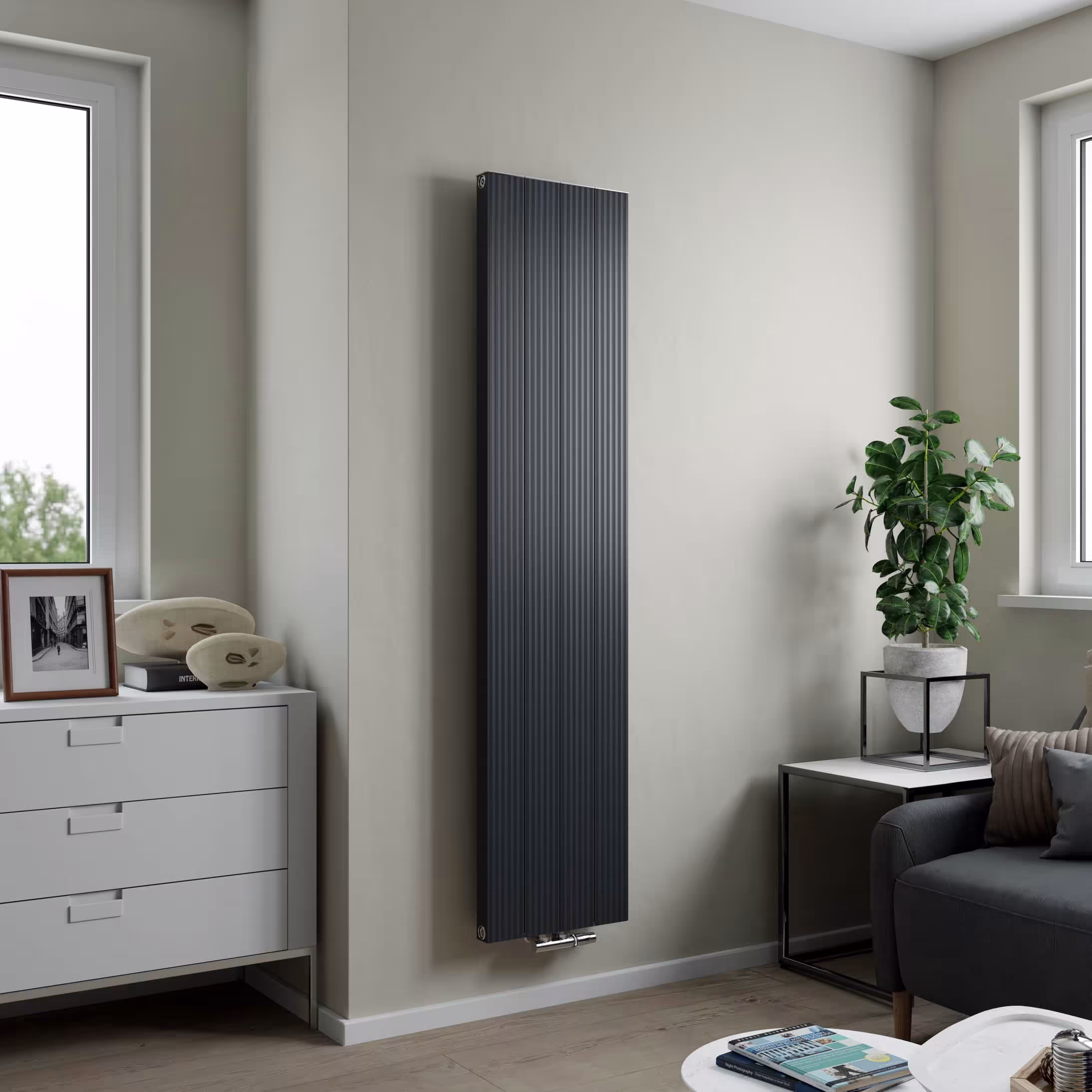 Aluminiumheizkörper Valeo 1800 mm x 400 mm 986 Watt Mittenanschluss Anthrazit von der Marke Ximax Ximax Aluminiumheizkörper Valeo Mittenanschluss Anthrazit Typ Größe: 1800x400 mm aus der Kategorie Aluminium-Heizkörper mit der Artikelnr. 11640