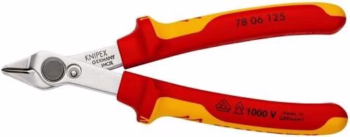 Elektronikseitenschneider Electronic Super-Knips Länge 125mm Form 0 Facette nein VDE KNIPEX
