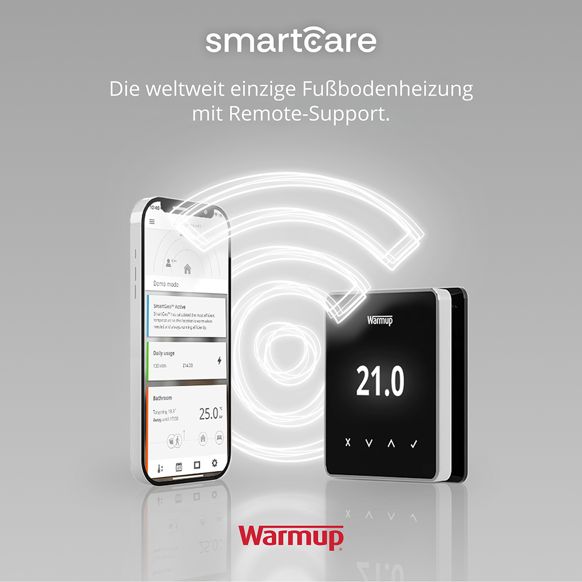 Ohne Text 3820213 Warmup Smartes Element WLAN Thermostat weiß inklusive Bodenfühler