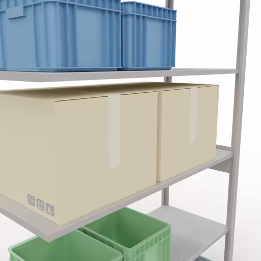 Produktbild Nr.13 des Artikels Stecksystem Anbauregal 2500x1300x500 mm, Typ 150 kg, lichtgrau aus der Produktreihe Stecksystem von der Marke Schulte Lagertechnik