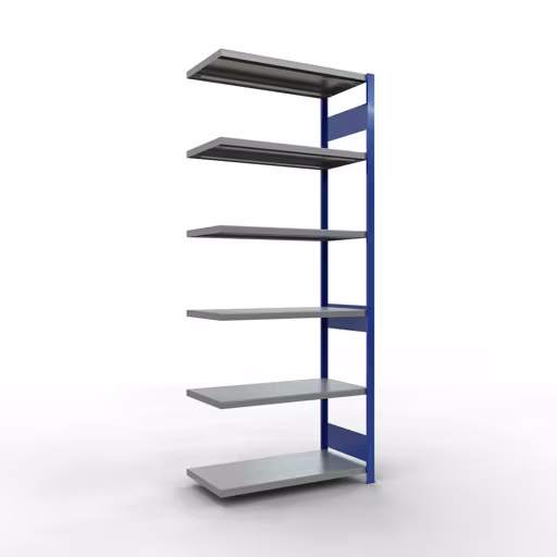 Anbauregal, Fachbodenregal Stecksystem MULTIplus250, 2500 x 1000 x 500 mm (HxBxT), 6 Fachböden, Längenriegel, RAL 5010 enzianblau/verzinkt von der Marke Schulte Lagertechnik Anbauregal, Fachbodenregal Stecksystem MULTIplus250, 2500 x 1000 x 500 mm (HxBxT), 6 Fachböden, Längenriegel, RAL 5010 enzianblau/verzinkt aus der Kategorie Anbauregal mit der Artikelnummer 12956-LR-B