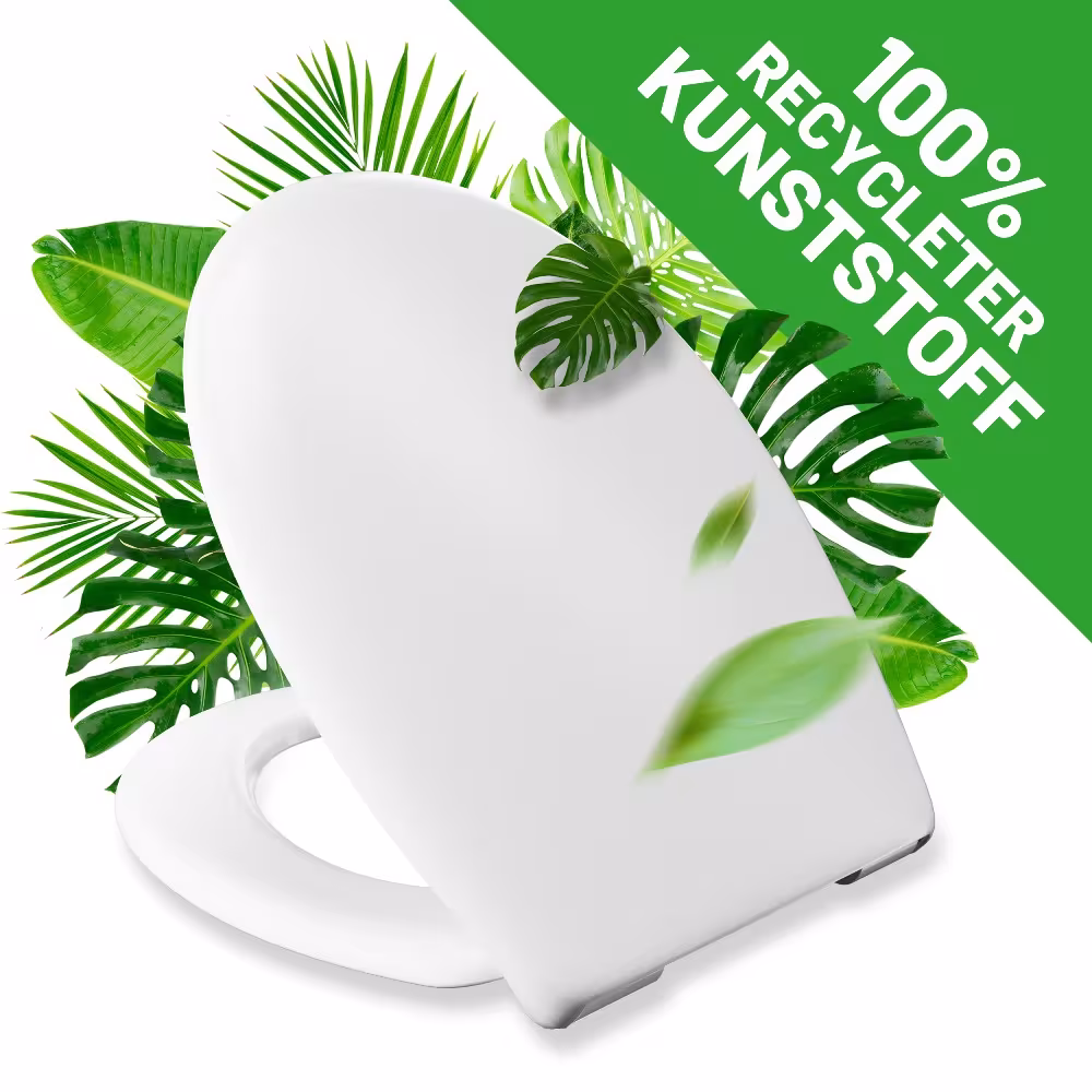 Produktbild Nr 10 des Artikels Recycling WC-Sitz R700 Öko Weiß oval mit Absenkautomatik Abbildung Nr 10 des Artikels Recycling WC-Sitz R700 Öko Weiß oval mit Absenkautomatik aus der Produktgruppe Badausstattung & Sanitär von der Marke LUVETT