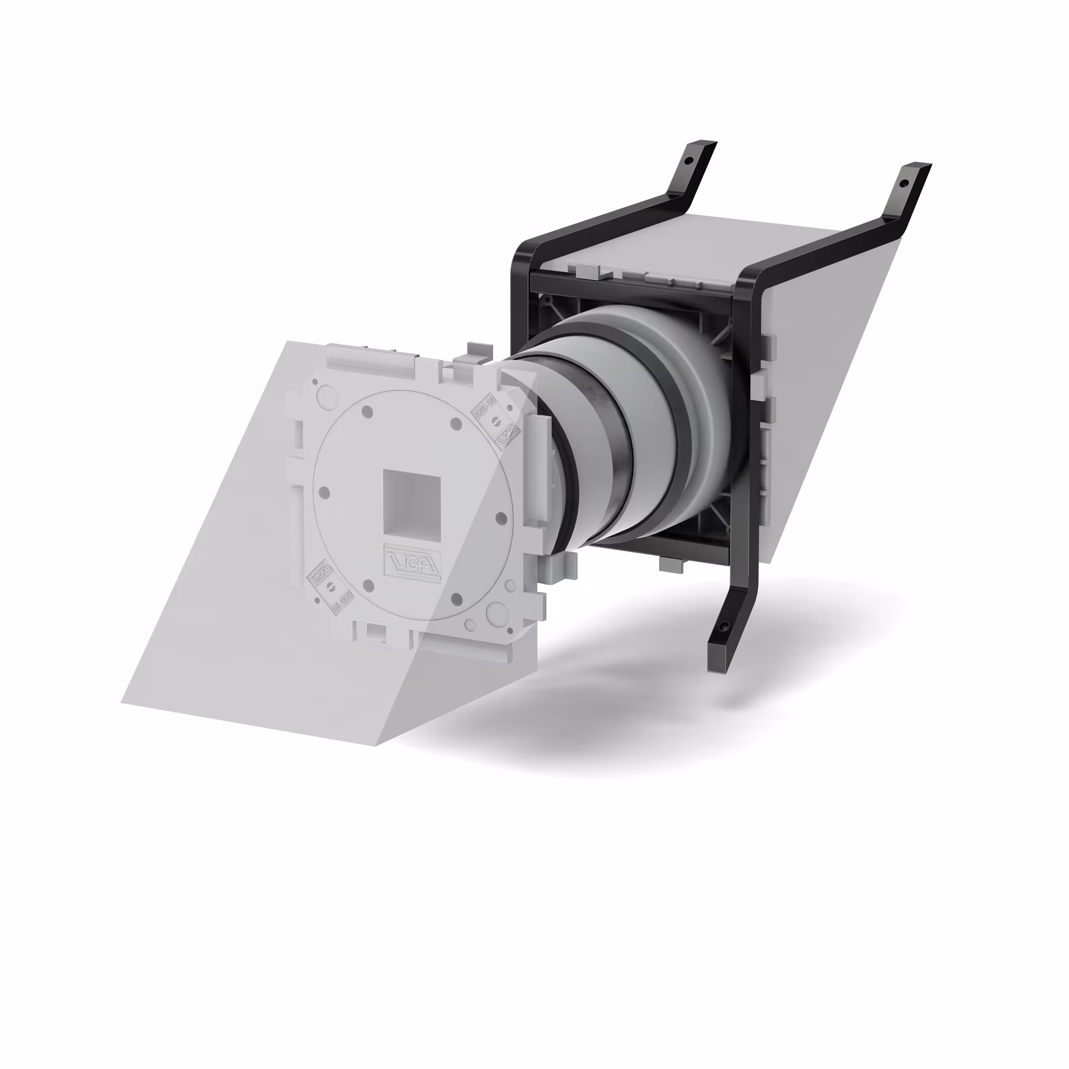 Doppel Schrägdichtpackung Bajonett BKD90-K2-S60/250 von UGA System-Technik mit der Artikelnr. 402809025060