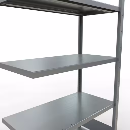 Produktbild Nr 15 des Artikels Anbauregal, Fachbodenregal Stecksystem MULTIplus330, 2000 x 1000 x 500 mm (HxBxT), 5 Fachböden, Längenriegel, verzinkt Abbildung Nr 15 des Artikels Anbauregal, Fachbodenregal Stecksystem MULTIplus330, 2000 x 1000 x 500 mm (HxBxT), 5 Fachböden, Längenriegel, verzinkt aus der Produktgruppe Stecksystem von der Marke Schulte Lagertechnik