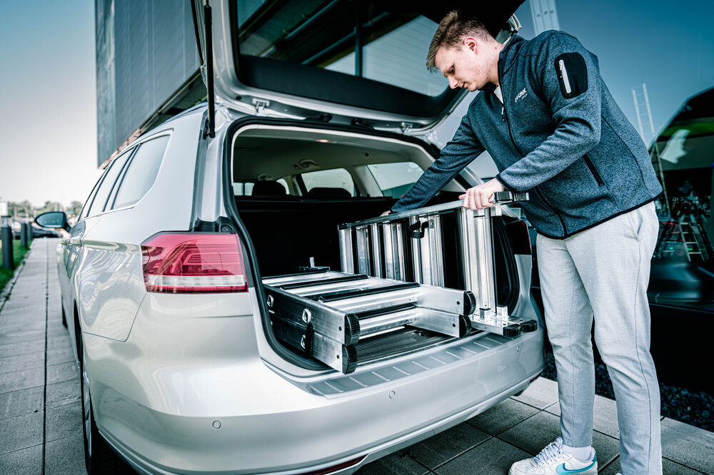 Munk Stufen-Stehleiter-Set beidseitig begehbar steckbar inkl. Einsteckteil