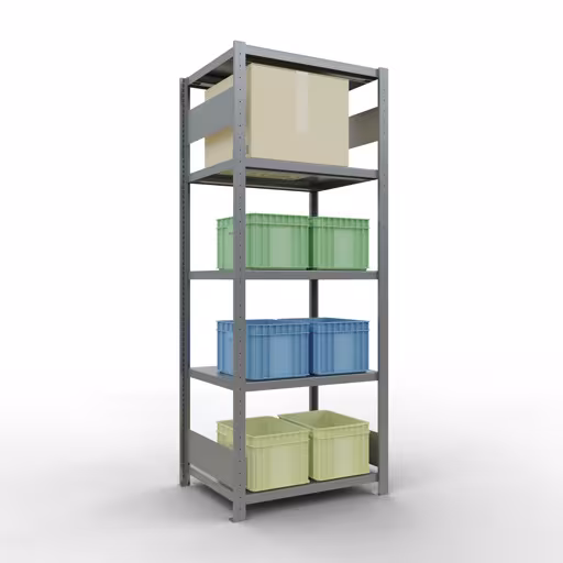 Produktbild Nr 13 des Artikels Grundregal, Fachbodenregal Stecksystem MULTIplus250, 2000 x 750 x 600 mm (HxBxT), 5 Fachböden, Längenriegel, verzinkt Abbildung Nr 13 des Artikels Grundregal, Fachbodenregal Stecksystem MULTIplus250, 2000 x 750 x 600 mm (HxBxT), 5 Fachböden, Längenriegel, verzinkt aus der Produktgruppe Stecksystem von der Marke Schulte Lagertechnik