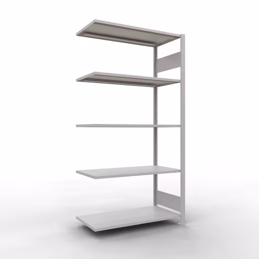 Anbauregal, Fachbodenregal Stecksystem MULTIplus85, 2000 x 1000 x 500 mm (HxBxT), 5 Fachböden, Längenriegel, RAL 7035 lichtgrau von der Marke Schulte Lagertechnik Anbauregal, Fachbodenregal Stecksystem MULTIplus85, 2000 x 1000 x 500 mm (HxBxT), 5 Fachböden, Längenriegel, RAL 7035 lichtgrau aus der Kategorie Anbauregal mit der Artikelnummer 33055-LR