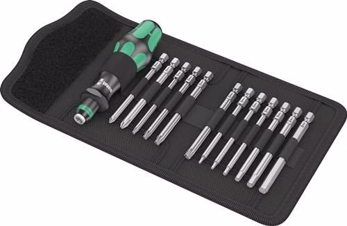 Wera Bicycle Set 2, coffret de 13 tournevis avec lames interchangeables Jeu de tournevis pour vélo 2, 13 pièces avec lames interchangeables, WERA, de la catégorie tournevis, référence 4000829861