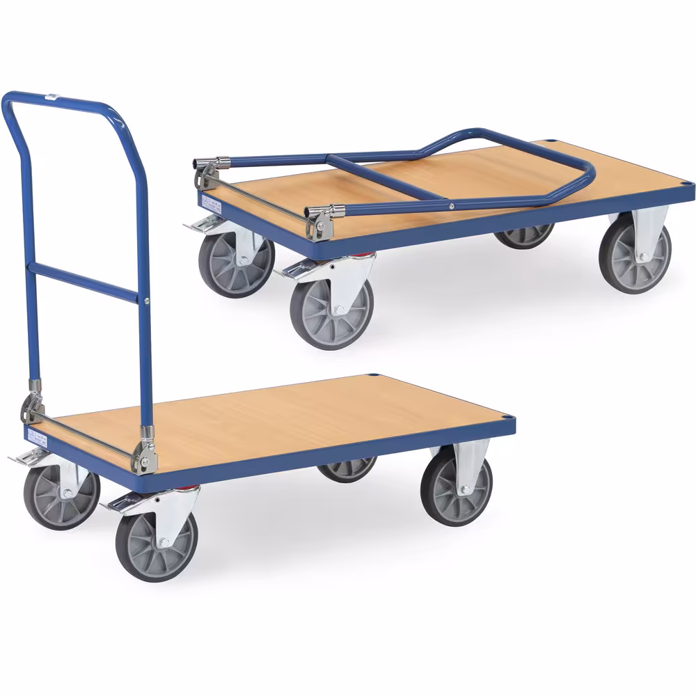 Klappwagen 2501-K Breite 600 mm, Länge 1000 mm von der Marke Fetra Klappwagen Multi-Vario Klappwagen aus Stahlrohr und Profilstahl geschweißt, pulverbeschichtet brillantblau RAL 5007 Typ Ladeflächenbreite: 600 mm aus der Kategorie Klappwagen mit der Artikelnr. 2501-K
