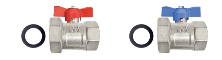 Kugelhahn, gerade, 1 1/4" - 1", 2 Stk. von der Marke Skoberne Kugelhahn aus der Kategorie Skoberne Fußbodenheizung mit der Artikelnummer 673011