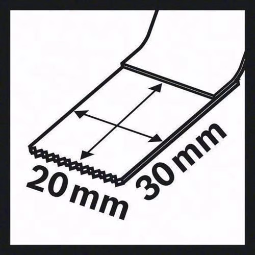 Piktogramm 4025029 Tauchsägeblatt AIZ 20AB Breite 20 mm Eintauchtiefe 30 mm Starlock 5er Packung 2608661628 BOSCH