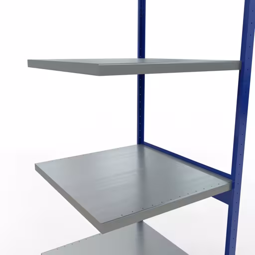 Abbildung Nr 14 des Artikels Anbauregal, Fachbodenregal Stecksystem MULTIplus250, 3000 x 750 x 800 mm (HxBxT), 7 Fachböden, Längenriegel, RAL 5010 enzianblau/verzinkt/verzinkt aus der Produktgruppe Stecksystem von der Marke Schulte Lagertechnik