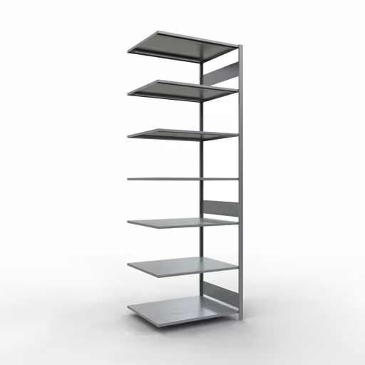 Produktbild Nr.13 des Artikels Anbauregal, Fachbodenregal Stecksystem MULTIplus150, 3000 x 1000 x 800 mm (HxBxT), 7 Fachböden, Längenriegel, verzinkt aus der Produktreihe Stecksystem von der Marke Schulte Lagertechnik