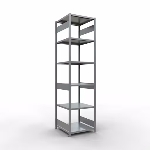 Abbildung Nr 9 des Artikels Grundregal, Fachbodenregal Stecksystem MULTIplus250, 3000 x 750 x 800 mm (HxBxT), 7 Fachböden, Längenriegel, verzinkt aus der Produktgruppe Stecksystem von der Marke Schulte Lagertechnik