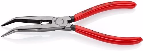 Flachrundzange Länge 200mm poliert 40Grad gewinkelt Kunststoff-Überzug KNIPEX