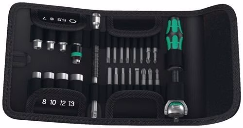 Bit-/Steckschlüsselset KK Zyklop Speed 26-teilig Schlitz/PH/PZD/Knarre/7 Nüsse WERA aus der Kategorie Bits & Bithalter mit der Artikelnr. 4000820579