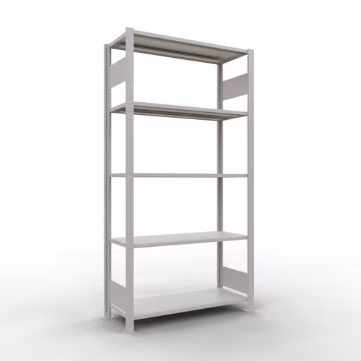 Grundregal, Fachbodenregal Stecksystem MULTIplus150, 2000 x 1000 x 400 mm (HxBxT), 5 Fachböden, Längenriegel, RAL 7035 lichtgrau von der Marke Schulte Lagertechnik Grundregal, Fachbodenregal Stecksystem MULTIplus150, 2000 x 1000 x 400 mm (HxBxT), 5 Fachböden, Längenriegel, RAL 7035 lichtgrau aus der Kategorie Grundregal mit der Artikelnummer 32640-LR