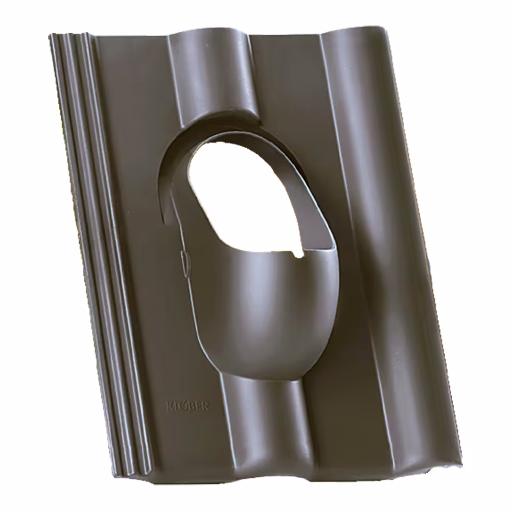 Venduct passgenaue Grundplatte DN 110 für Dachsteine passend für BMI Braas Frankfurter Pfanne Typ Farbe: Dunkelbraun (Klöber Standardfarbe) aus der Kategorie Steildachdurchgänge mit der Artikelnr. KE0001-3-0200