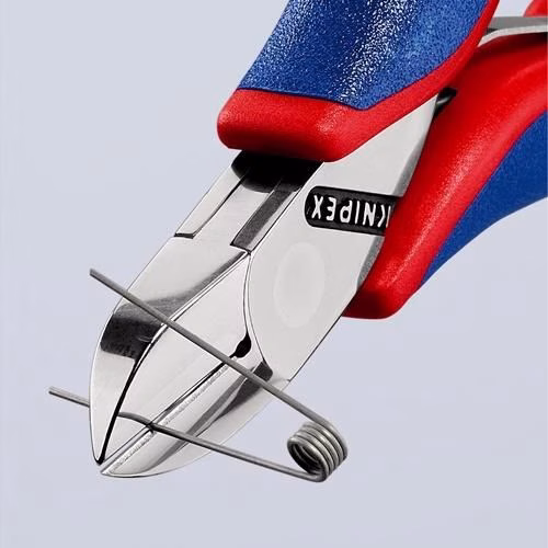 Elektronikseitenschneider Länge 115mm Form 0 Facette ja,klein 2K-Hülle KNIPEX