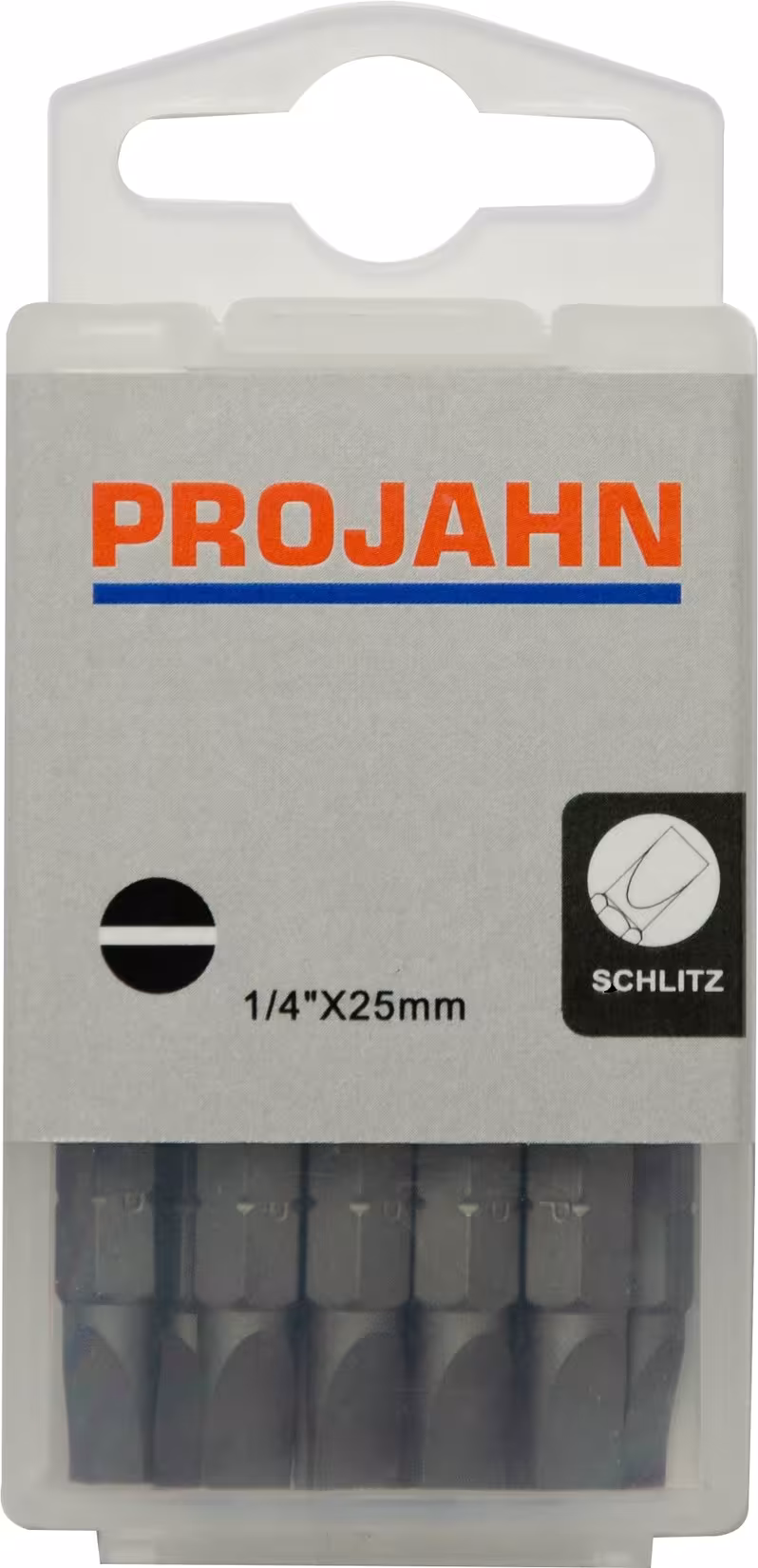 Punta da 1/4" pollici L25 mm fessura 4,0 x 0,5 mm confezione da 10 di PROJAHN Punta per viti con intaglio 6,3 confezione da 10, punte e portapunte, articolo n. 2721-10