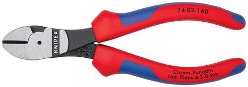 Kraftseitenschneider Länge 160mm poliert Form 0 Mehrkomponenten-Hüllen KNIPEX