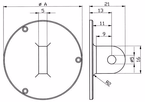 Ösenrückwand für Außenring- Durchmesser 58mm für Messuhren KÄFER aus der Kategorie Messuhren mit der Teilenummer 4000851549